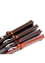 Handmade brown leather watch strap for men and women, 20 22 18mm, soft antique style, first layer