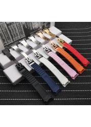 20mm Watch Band Top Quality Rubber Silicone Watchband for Role Strap for Daytona Submarine Perpetual GMT OYSTERFLEX
