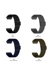 Nylon Solo Loop Strap for Samsung Galaxy Watch 3 41mm 45mm Elastic Fabric Band for Galaxy Gear S3 Classic Watchband