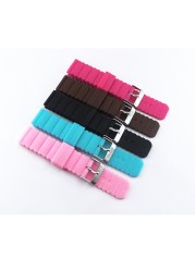 Silicone strap 20mm flat pin buckle watch accessories for kids ladies color strap