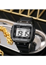 Super scratch resistant easy to read 50m outdoor sports waterproof digital watch