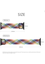 Braided Solo Loop Ring for Apple Watch 44mm 40mm 42mm 38mm Elastic Nylon Fabric Bracelet for iWatch 3 4 5 SE 6 Adjustable Buckle