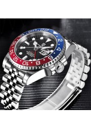 2022 new PAGANI luxury design men's GMT automatic machinery watch 40mm ceramic bezel jubilee strap sapphire 100m waterproof clock