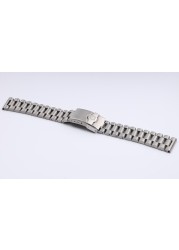 22mm Stainless Steel Watchband Sport Bracelet Flat End Double Push Button Deployment Clasp Replacement Metal Strap For Tag Heuer