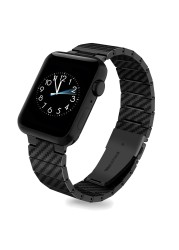 Carbon Fiber Strap for Apple Watch Band 45mm 44mm 42mm 41mm 40mm 38mm Lightweight Connect Bracelet Strap iWatch Series 5 4 3 6 SE 7