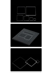 UV fluorescence detection quartz glass plate/multi-spot spec/customizable plate/rectangular