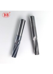 BB Thread Mill Coated Solid Carbide Full Tooth ISO Inch Pitch Nano Coated CNC Cutting Tool M3 M4 M5 M6 M8 Tap Aluminum