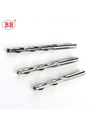 BB Engraving Cutter 2 Flutes Spiral Carbide Steel End Mill for Hard Plastic Acrylic PVC 6mm Router Bit