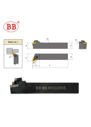 BB MWLNR 2020k08 1616h08 الخارجية تحول أداة حامل MWMNN MWWNR WWLNR DWLNR مخرطة بار 16 مللي متر 20 مللي متر WNMG كربيد إدراج