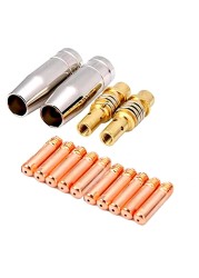 14pcs 15AK Welding Torch Consumables 0.6mm 0.8mm 0.9mm 1.0mm 1.2mm MIG Torch Gas Valve Tip Holder of 15AK MIG MAG Welding Torch