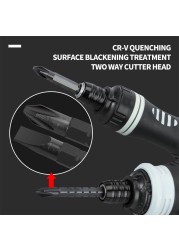 Mini Ratchet Screwdriver Magnetic Slotted Dual Purpose Impulse Head Telescopic Labor Saving Screwdriver Hand Tool