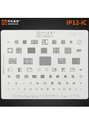 Amaoe High Quality Chip BGA Stencil Reballing Kits Set Solder for iPhone 13 12 11 xs Max/XR/X/8/7/6S/6/5S/A13 A12/A11/A10/A9/A8