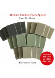 Grit 300 400 800 Sandpaper Set Wall Grinding Sponge Block Sand Sandpaper Craft Model Paint Polished Sand Brick Kitchen Cleaner