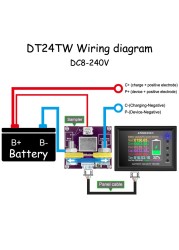 DC 8-240V 100A 200A 300A 400A 500A 600A 1000A Battery Tester Voltage Current RVS Meter Battery Coulomb Capacity Indicator