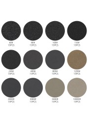 180pcs 1 inch wet dry sandpaper assortment 60-10000 grit sander disc 2 inch 50mm with hook and loop sanding pad for wood
