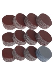 240pcs 2 inch 50mm sanding discs paper 60-3000 grit wet and dry flocking sandpaper round shape flexible wet grinding pad polishing paper