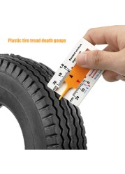 1-8pcs Gauge Gauge Tool Supplies 0-20mm Metal Pointer Auto Car Tire Read Depth Gauge Page Motorcycle