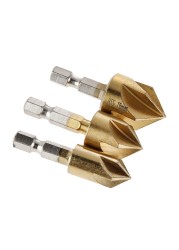 HSS Chamfer Balancing Chamfer Drill Bit 1/4" Hex Shank 90 Degree Wood Chamfer Cutter 12mm-19mm Drill Bit Drill Bit