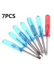 1/7pcs 5mm Mini Slotted Cross Word Head Five-pointed Star Screwdriver For Phone Mobile Phone Laptop Repair Open Tool