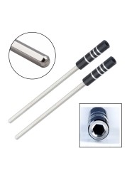 2pcs 123mm Magnetic Shaft Metal Extension Rod Bar 4mm Hex Shank Socket Adapter for 1/8" Screwdriver Bit Holder Hand Tools