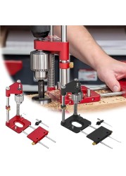 Woodworking Drill Locator Hole Drilling Labor-saving Labor-saving Steel Drill Guide Precision Ruler Tool for Home Fixtures