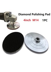 4" 1pc backer pad for diamond polishing pad aluminum based support holder M14 5/8-11 polish wheel holder pad