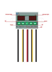 ZFX-ST3012 Dual Temperature Controller Digital Thermostat Incubator Control Microcomputer Dual Probe AC ​​220V 12V 24V 40% Off