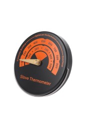 Alloy Magnetic Stove Chimney Tube Thermometer - Temperature Gauge for Wood Stove