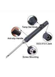 SH72 65W 12-24V 220-400℃ Adjustable Digital Soldering Iron Station DC5525 SH-72 Iron Tips Set of Tools