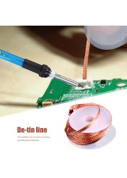 Desolding Braid Soldering Soldering Welding 1.5mm 2mm 2.5mm 3mm 3.5mm Wires Braid Welding Soldering Wick Wire Cord Flux Repair Tool