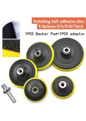 Sandpaper Sander Backup Selfad-hesive Polishing M14 Thread Sanding Disc Pad 3/4/5/6/7" Hook Ring Electric Grinder Polisher Tools