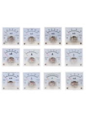 91C4 Amp DC Analog Current Meter Panel Indicator Mechanical Type 1/2/3/5/10/20/30/50/100/200/300/500mA A 193C