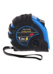 5m 7.5m Retractable Tape Measure 3-Way-Lock Metric Rubber Tape Measure Ruler