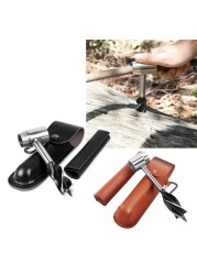 Durable Manual Auger Bushcraft Hand Auger Wrench Wood Drill Tools Connecting Guide Hole Maker Outdoor Multitasking