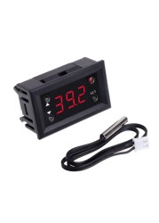 W1218 Digital Thermostat DC 12V Temperature Controller For Incubator With Red Display Probe