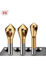 BB Deburring Chamfering Cutter Drill Bit Drill Bit Titanium Coated Smooth Metal Hole 90 Degree