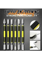 6pcs Mini Metal Repair Kit Metal Spudger Pry Opening Mobile Phone Repair Tool Kit Metal Crustic Lift Bar Repair Tools