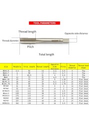 HSS-6542 Left Hand Tap Straight Flute Metric Stainless Steel Special Machine Screw Thread Taps M3 M5 M6 M8 M10 M12 M14 M27 M30