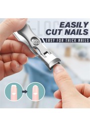 Portable Ultra Sharp Nail Toenail Steel Wide Jaw Opening Anti Splash Toenail Clippers Nail Cutter Manicure Personal Care