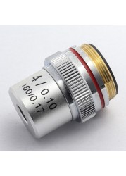 Biological Microscopes 100X Achromatic Objective Lens (Oil) 4X 10X 20X 40X 60X 195mm Distance Comparator Universal RMS Thread