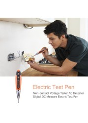 Precision Electric Tester Pen Pointer Screwdriver AC/DC 12-250V LCD Digital Display Voltage Test Pen With LED Lighting Test