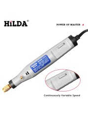 HILDA 18V Engraving Pen Mini Drill Rotary Tool with Grinding Accessories Set Multifunction Mini Engraving Pen for Dremel Tools