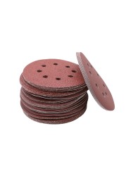 60/80/100pcs 5 inch 125mm round emery sand grit sheets 40-400 hook and loop sanding disc polish abrasive tools