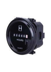 12V 24V 36V Hour Meter for Marine Boat Engine 2" Round Gauge Waterproof Moto Car Trucks Mechanical Hour Meter Counter Timer