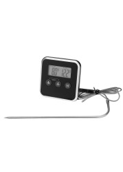 Digital BBQ Cooking Thermometer Electronic LCD Food Thermometer BBQ Temperature Probe Alarm Cooking Timer