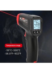UNI-T Digital Thermometer UT306S UT306C Non-contact Industrial Infrared Laser Thermometer Heat Gun Tester-50-500