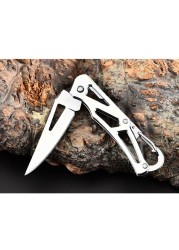 Full Stainless Steel Blade Shape Knife Outdoor Camping Self Defense Emergency Survival Knife Tool Portable Size Whosale & Dropship