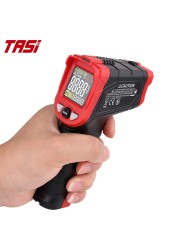 TASI TA601A/B/C Digital Thermometer Infrared Laser Positioning Thermometer VA Color LCD Light Alarm Non Contact Termometro