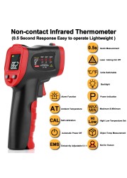 DZYTEK Non-Contact Digital Infrared Laser Thermometer Gun High Low Temperature Alarm -58℃~752℃ Thermometer