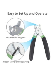 JUSTOL Pig Clamp Kit Hog Loop Pliers 300 3/4 Inch Galvanized Steel Hog Pens Tie Tool Wire Fence Repair Hand Tools Install